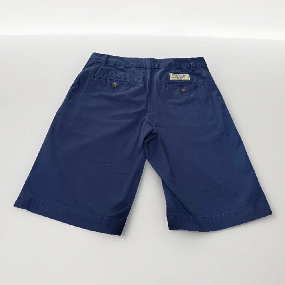 Polo Ralph Lauren Classic Chino Shorts Boys, Size 12, Navy Blue Preppy‎ Casual
